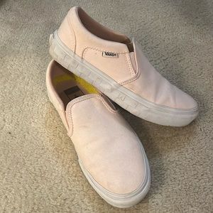 Light pink slip on Vans